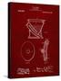 PP129- Burgundy Siphoning Water Closet 1909 Patent Poster-Cole Borders-Stretched Canvas