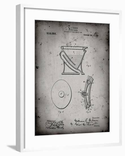 PP129- Faded Grey Siphoning Water Closet 1909 Patent Poster-Cole Borders-Framed Giclee Print