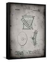 PP129- Faded Grey Siphoning Water Closet 1909 Patent Poster-Cole Borders-Framed Stretched Canvas