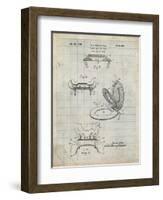 PP130- Antique Grid Parchment Toilet Seat Poster-Cole Borders-Framed Giclee Print