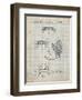 PP130- Antique Grid Parchment Toilet Seat Poster-Cole Borders-Framed Giclee Print