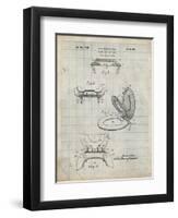 PP130- Antique Grid Parchment Toilet Seat Poster-Cole Borders-Framed Giclee Print