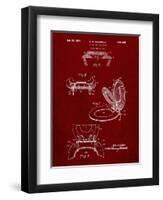 PP130- Burgundy Toilet Seat Poster-Cole Borders-Framed Giclee Print