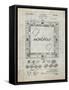 PP131- Antique Grid Parchment Monopoly Patent Poster-Cole Borders-Framed Stretched Canvas