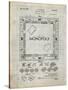 PP131- Antique Grid Parchment Monopoly Patent Poster-Cole Borders-Stretched Canvas