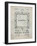 PP131- Antique Grid Parchment Monopoly Patent Poster-Cole Borders-Framed Giclee Print