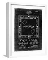 PP131- Black Grunge Monopoly Patent Poster-Cole Borders-Framed Giclee Print