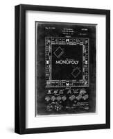 PP131- Black Grunge Monopoly Patent Poster-Cole Borders-Framed Premium Giclee Print