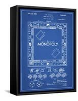 PP131- Blueprint Monopoly Patent Poster-Cole Borders-Framed Stretched Canvas