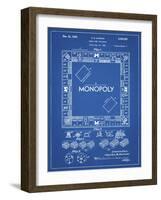 PP131- Blueprint Monopoly Patent Poster-Cole Borders-Framed Giclee Print