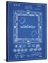 PP131- Blueprint Monopoly Patent Poster-Cole Borders-Stretched Canvas