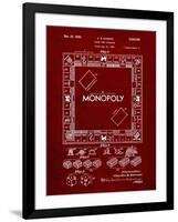 PP131- Burgundy Monopoly Patent Poster-Cole Borders-Framed Giclee Print