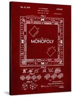 PP131- Burgundy Monopoly Patent Poster-Cole Borders-Stretched Canvas