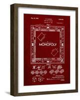 PP131- Burgundy Monopoly Patent Poster-Cole Borders-Framed Giclee Print