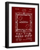 PP131- Burgundy Monopoly Patent Poster-Cole Borders-Framed Giclee Print