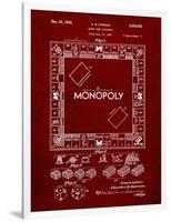 PP131- Burgundy Monopoly Patent Poster-Cole Borders-Framed Giclee Print