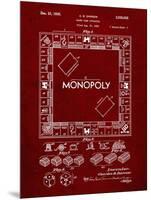 PP131- Burgundy Monopoly Patent Poster-Cole Borders-Mounted Giclee Print