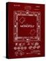 PP131- Burgundy Monopoly Patent Poster-Cole Borders-Stretched Canvas