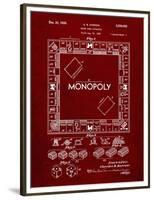 PP131- Burgundy Monopoly Patent Poster-Cole Borders-Framed Premium Giclee Print