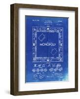 PP131- Faded Blueprint Monopoly Patent Poster-Cole Borders-Framed Giclee Print