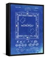 PP131- Faded Blueprint Monopoly Patent Poster-Cole Borders-Framed Stretched Canvas