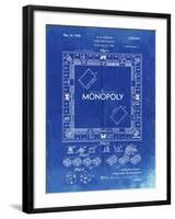 PP131- Faded Blueprint Monopoly Patent Poster-Cole Borders-Framed Giclee Print