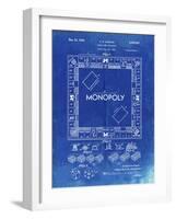 PP131- Faded Blueprint Monopoly Patent Poster-Cole Borders-Framed Giclee Print