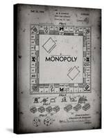 PP131- Faded Grey Monopoly Patent Poster-Cole Borders-Stretched Canvas