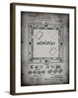 PP131- Faded Grey Monopoly Patent Poster-Cole Borders-Framed Giclee Print