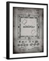 PP131- Faded Grey Monopoly Patent Poster-Cole Borders-Framed Giclee Print