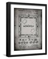 PP131- Faded Grey Monopoly Patent Poster-Cole Borders-Framed Giclee Print