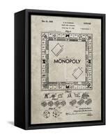 PP131- Sandstone Monopoly Patent Poster-Cole Borders-Framed Stretched Canvas