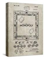 PP131- Sandstone Monopoly Patent Poster-Cole Borders-Stretched Canvas