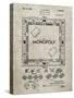 PP131- Sandstone Monopoly Patent Poster-Cole Borders-Stretched Canvas