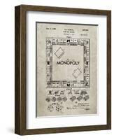 PP131- Sandstone Monopoly Patent Poster-Cole Borders-Framed Giclee Print