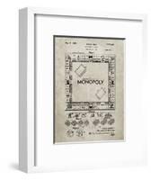 PP131- Sandstone Monopoly Patent Poster-Cole Borders-Framed Giclee Print