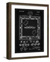 PP131- Vintage Black Monopoly Patent Poster-Cole Borders-Framed Giclee Print