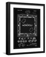 PP131- Vintage Black Monopoly Patent Poster-Cole Borders-Framed Giclee Print