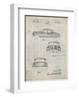 PP134- Antique Grid Parchment Buick Super 1949 Car Patent Poster-Cole Borders-Framed Giclee Print