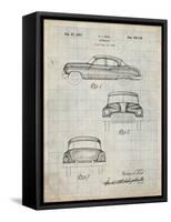 PP134- Antique Grid Parchment Buick Super 1949 Car Patent Poster-Cole Borders-Framed Stretched Canvas