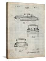 PP134- Antique Grid Parchment Buick Super 1949 Car Patent Poster-Cole Borders-Stretched Canvas