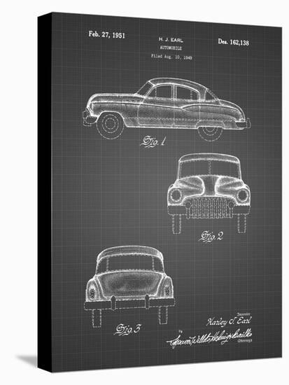 PP134- Black Grid Buick Super 1949 Car Patent Poster-Cole Borders-Stretched Canvas