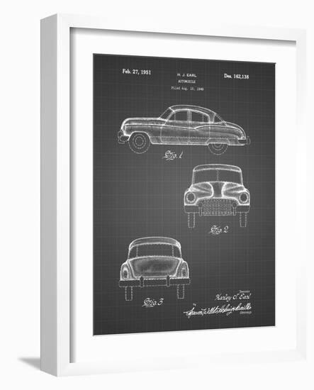 PP134- Black Grid Buick Super 1949 Car Patent Poster-Cole Borders-Framed Giclee Print