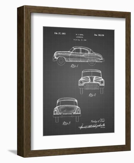 PP134- Black Grid Buick Super 1949 Car Patent Poster-Cole Borders-Framed Premium Giclee Print
