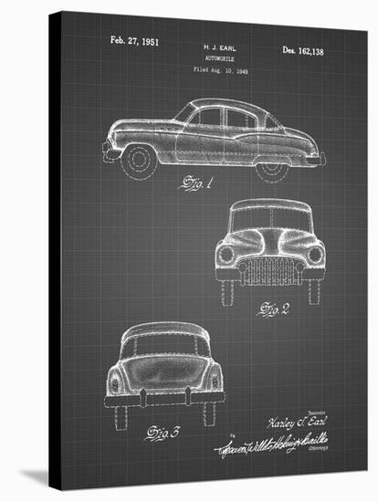 PP134- Black Grid Buick Super 1949 Car Patent Poster-Cole Borders-Stretched Canvas