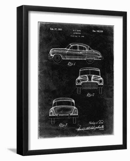 PP134- Black Grunge Buick Super 1949 Car Patent Poster-Cole Borders-Framed Giclee Print