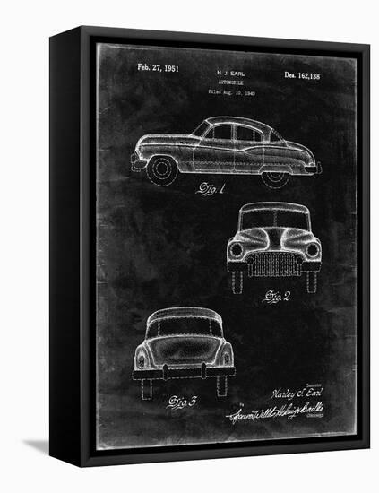 PP134- Black Grunge Buick Super 1949 Car Patent Poster-Cole Borders-Framed Stretched Canvas