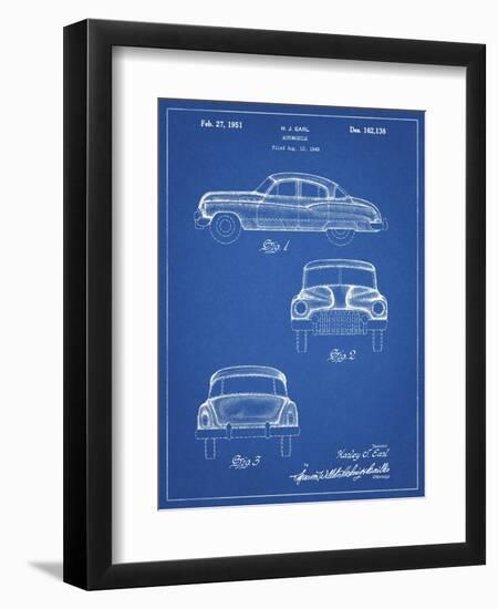 PP134- Blueprint Buick Super 1949 Car Patent Poster-Cole Borders-Framed Giclee Print