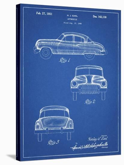 PP134- Blueprint Buick Super 1949 Car Patent Poster-Cole Borders-Stretched Canvas