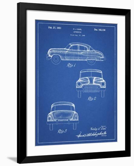 PP134- Blueprint Buick Super 1949 Car Patent Poster-Cole Borders-Framed Giclee Print